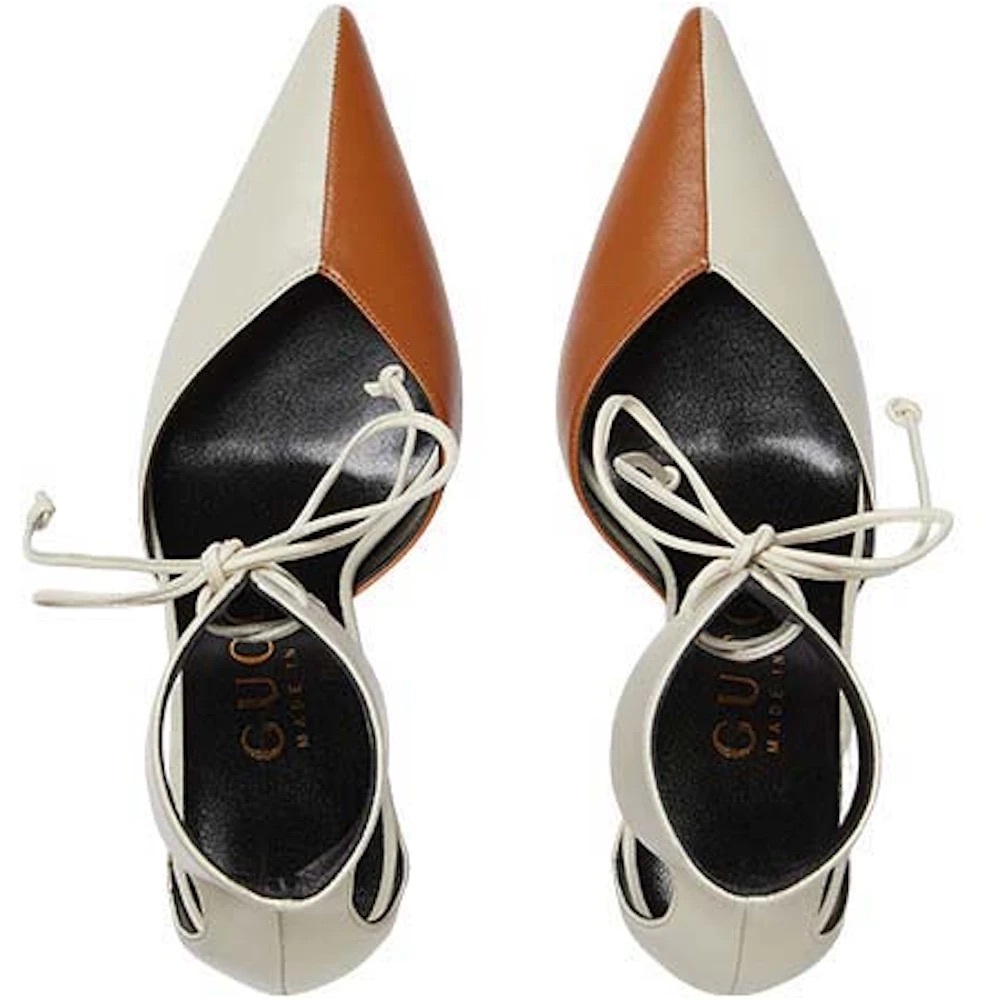 Gucci High Heel Pump with Ankle Cuff
Grey Brown